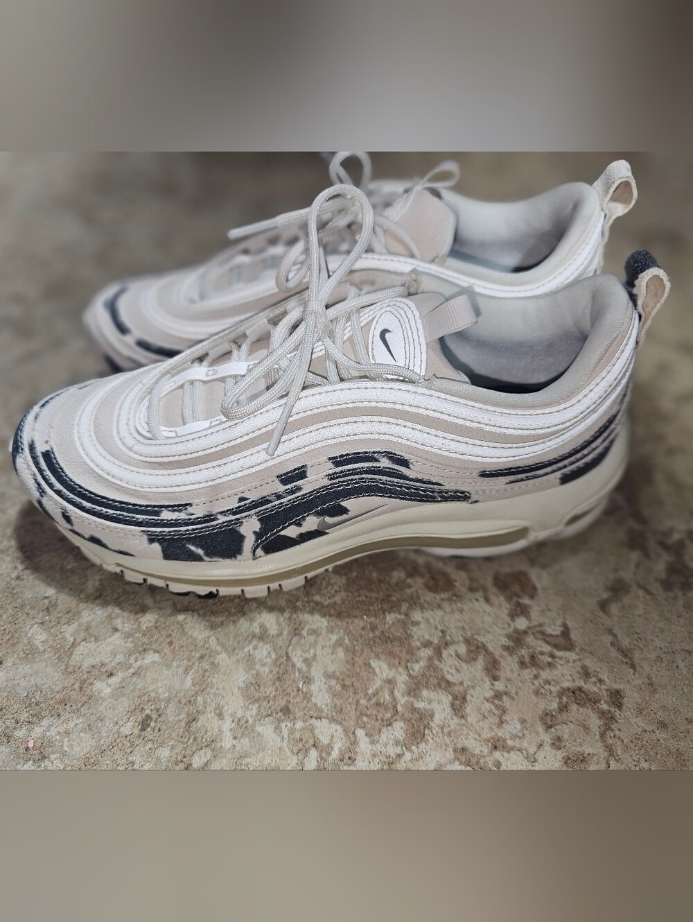 Nike Women's Air Max 97 in Cream and Black
